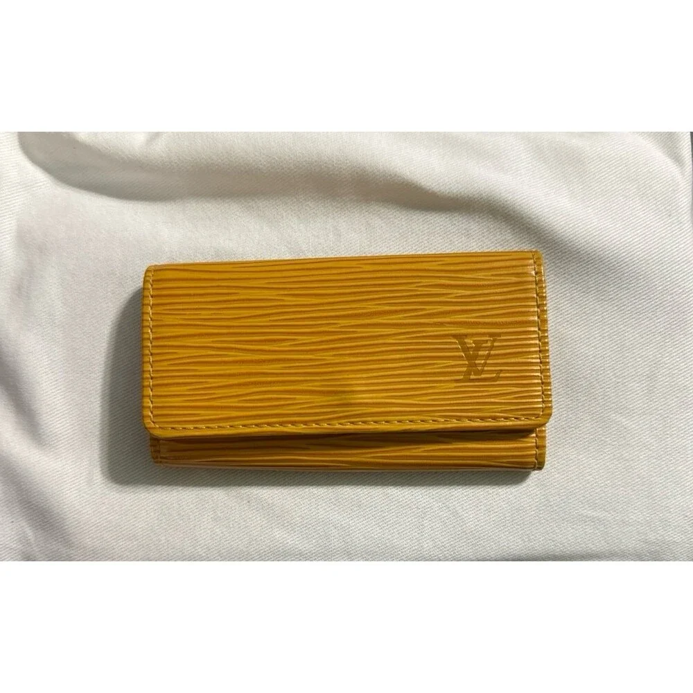 Louis Vuitton Yellow Epi Key Holder LV Epi key holders